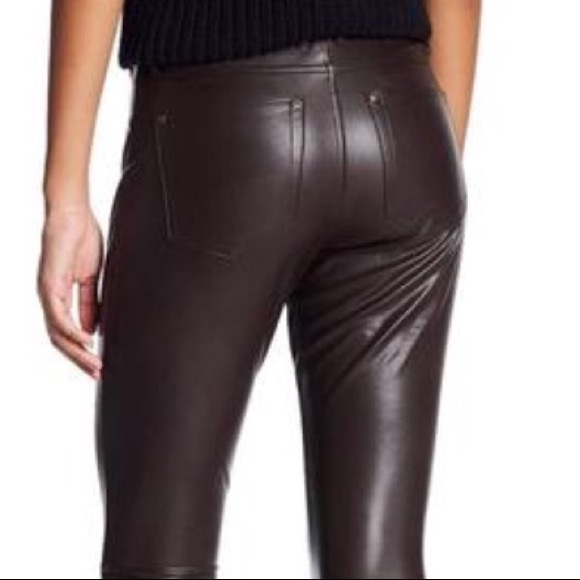 HUE PLUS Leatherette Legging brown 1X 16W 18W NWT - Picture 6 of 10